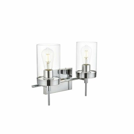 CLING 110 V E26 Two Light Vanity Wall Lamp, Chrome CL2958341